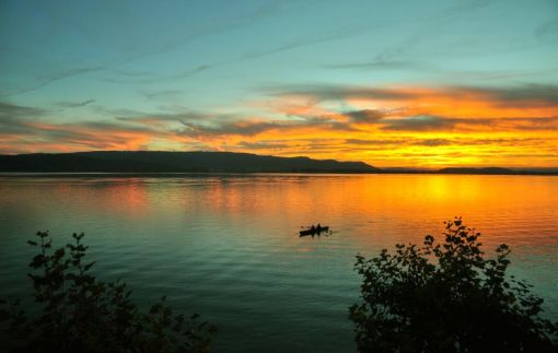 Sonnenuntergang am Bodensee - Rudern Mettnau